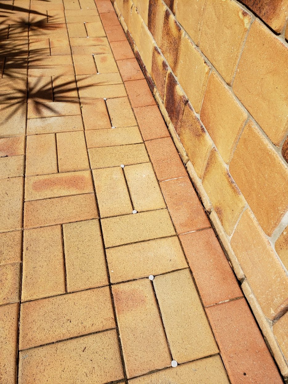 drill holes in pavers